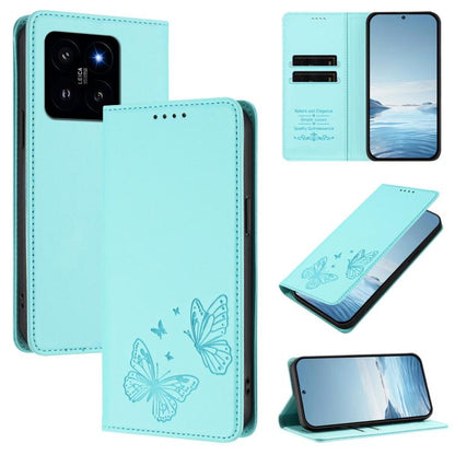 Strong Magnetic Dual Butterfly RFID Vegan Leather Phone Case, For Xiaomi Poco F6 Pro / Redmi K70 / K70 Pro, For Xiaomi Poco X6 Neo, For Xiaomi Poco X6 Pro, For Xiaomi 14 Ultra, For Xiaomi 14 Pro, For Xiaomi 14, For Xiaomi 13T / 13T Pro / Redmi K60 Ultr...