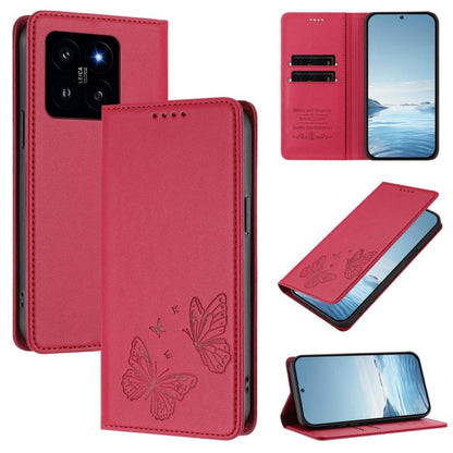 Strong Magnetic Dual Butterfly RFID Vegan Leather Phone Case, For Xiaomi Poco F6 Pro / Redmi K70 / K70 Pro, For Xiaomi Poco X6 Neo, For Xiaomi Poco X6 Pro, For Xiaomi 14 Ultra, For Xiaomi 14 Pro, For Xiaomi 14, For Xiaomi 13T / 13T Pro / Redmi K60 Ultr...