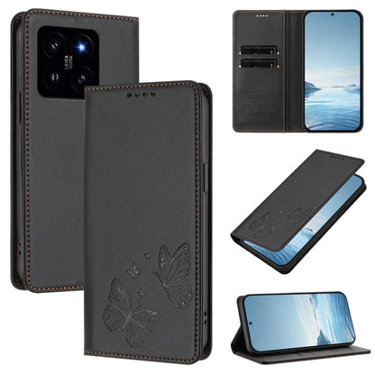 Strong Magnetic Dual Butterfly RFID Vegan Leather Phone Case, For Xiaomi Poco F6 Pro / Redmi K70 / K70 Pro, For Xiaomi Poco X6 Neo, For Xiaomi Poco X6 Pro, For Xiaomi 14 Ultra, For Xiaomi 14 Pro, For Xiaomi 14, For Xiaomi 13T / 13T Pro / Redmi K60 Ultr...