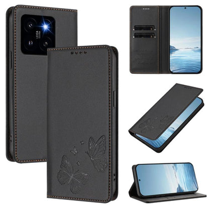 Strong Magnetic Dual Butterfly RFID Vegan Leather Phone Case, For Xiaomi Poco F6 Pro / Redmi K70 / K70 Pro, For Xiaomi Poco X6 Neo, For Xiaomi Poco X6 Pro, For Xiaomi 14 Ultra, For Xiaomi 14 Pro, For Xiaomi 14, For Xiaomi 13T / 13T Pro / Redmi K60 Ultr...