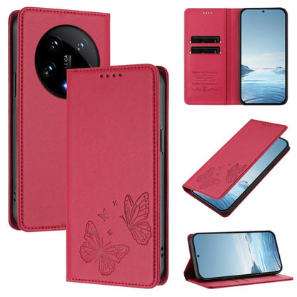 Strong Magnetic Dual Butterfly RFID Vegan Leather Phone Case, For Xiaomi Poco F6 Pro / Redmi K70 / K70 Pro, For Xiaomi Poco X6 Neo, For Xiaomi Poco X6 Pro, For Xiaomi 14 Ultra, For Xiaomi 14 Pro, For Xiaomi 14, For Xiaomi 13T / 13T Pro / Redmi K60 Ultr...
