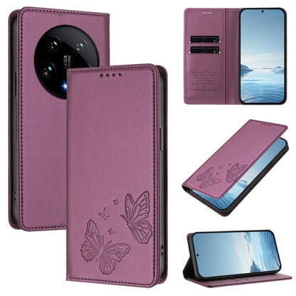 Strong Magnetic Dual Butterfly RFID Vegan Leather Phone Case, For Xiaomi Poco F6 Pro / Redmi K70 / K70 Pro, For Xiaomi Poco X6 Neo, For Xiaomi Poco X6 Pro, For Xiaomi 14 Ultra, For Xiaomi 14 Pro, For Xiaomi 14, For Xiaomi 13T / 13T Pro / Redmi K60 Ultr...