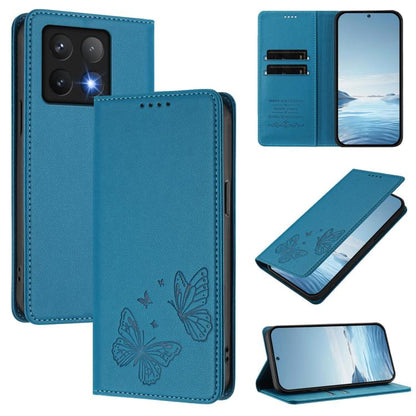Strong Magnetic Dual Butterfly RFID Vegan Leather Phone Case, For Xiaomi Poco X7 5G / Redmi Note 14 Pro 5G, For Xiaomi 15 Ultra, For Xiaomi Poco X7 Pro 5G, For Xiaomi Poco M7 Pro 5G / Redmi Note 14 5G, For Xiaomi 15 Pro, For Xiaomi 15, For Xiaomi 14T P...