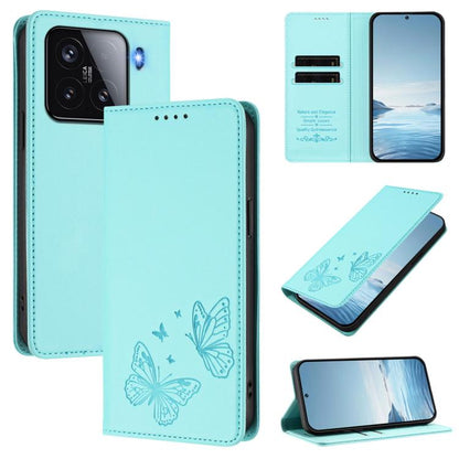 Strong Magnetic Dual Butterfly RFID Vegan Leather Phone Case, For Xiaomi Poco X7 5G / Redmi Note 14 Pro 5G, For Xiaomi 15 Ultra, For Xiaomi Poco X7 Pro 5G, For Xiaomi Poco M7 Pro 5G / Redmi Note 14 5G, For Xiaomi 15 Pro, For Xiaomi 15, For Xiaomi 14T P...