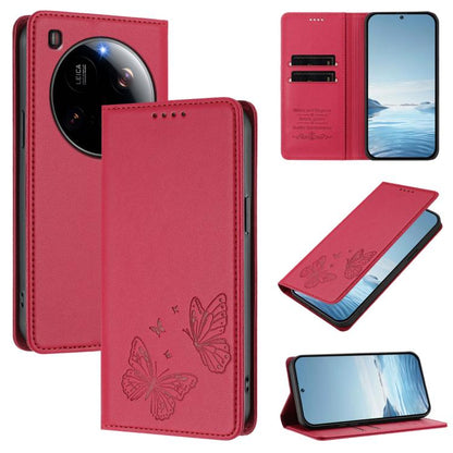 Strong Magnetic Dual Butterfly RFID Vegan Leather Phone Case, For Xiaomi Poco X7 5G / Redmi Note 14 Pro 5G, For Xiaomi 15 Ultra, For Xiaomi Poco X7 Pro 5G, For Xiaomi Poco M7 Pro 5G / Redmi Note 14 5G, For Xiaomi 15 Pro, For Xiaomi 15, For Xiaomi 14T P...