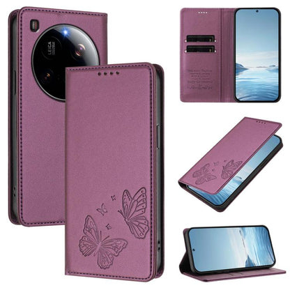 Strong Magnetic Dual Butterfly RFID Vegan Leather Phone Case, For Xiaomi Poco X7 5G / Redmi Note 14 Pro 5G, For Xiaomi 15 Ultra, For Xiaomi Poco X7 Pro 5G, For Xiaomi Poco M7 Pro 5G / Redmi Note 14 5G, For Xiaomi 15 Pro, For Xiaomi 15, For Xiaomi 14T P...