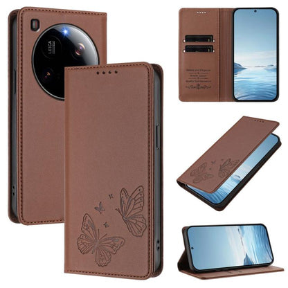 Strong Magnetic Dual Butterfly RFID Vegan Leather Phone Case, For Xiaomi Poco X7 5G / Redmi Note 14 Pro 5G, For Xiaomi 15 Ultra, For Xiaomi Poco X7 Pro 5G, For Xiaomi Poco M7 Pro 5G / Redmi Note 14 5G, For Xiaomi 15 Pro, For Xiaomi 15, For Xiaomi 14T P...
