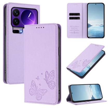Strong Magnetic Dual Butterfly RFID Vegan Leather Phone Case, For Xiaomi 17 Max 5G, For Xiaomi 17T Pro 5G, For Xiaomi Poco X8 Pro 5G / Redmi Turbo 5 5G, For Xiaomi 17 Ultra, For Xiaomi Poco F8 Ultra 5G / Redmi K90 Pro Max                               ...