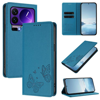Strong Magnetic Dual Butterfly RFID Vegan Leather Phone Case, For Xiaomi 17 Max 5G, For Xiaomi 17T Pro 5G, For Xiaomi Poco X8 Pro 5G / Redmi Turbo 5 5G, For Xiaomi 17 Ultra, For Xiaomi Poco F8 Ultra 5G / Redmi K90 Pro Max                               ...