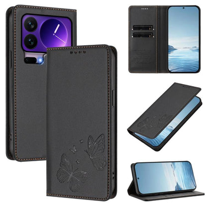 Strong Magnetic Dual Butterfly RFID Vegan Leather Phone Case, For Xiaomi 17 Max 5G, For Xiaomi 17T Pro 5G, For Xiaomi Poco X8 Pro 5G / Redmi Turbo 5 5G, For Xiaomi 17 Ultra, For Xiaomi Poco F8 Ultra 5G / Redmi K90 Pro Max                               ...