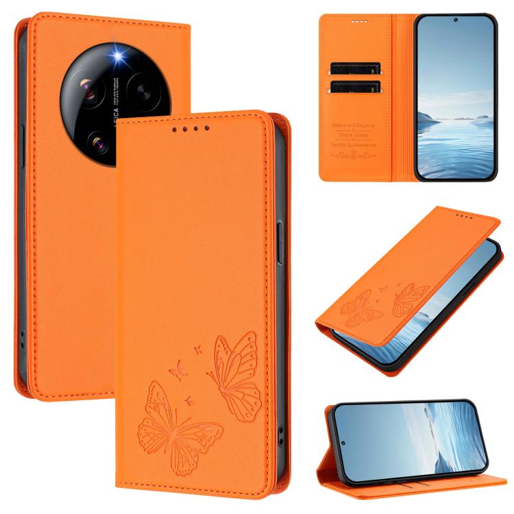 Strong Magnetic Dual Butterfly RFID Vegan Leather Phone Case, For Xiaomi 17 Max 5G, For Xiaomi 17T Pro 5G, For Xiaomi Poco X8 Pro 5G / Redmi Turbo 5 5G, For Xiaomi 17 Ultra, For Xiaomi Poco F8 Ultra 5G / Redmi K90 Pro Max                               ...