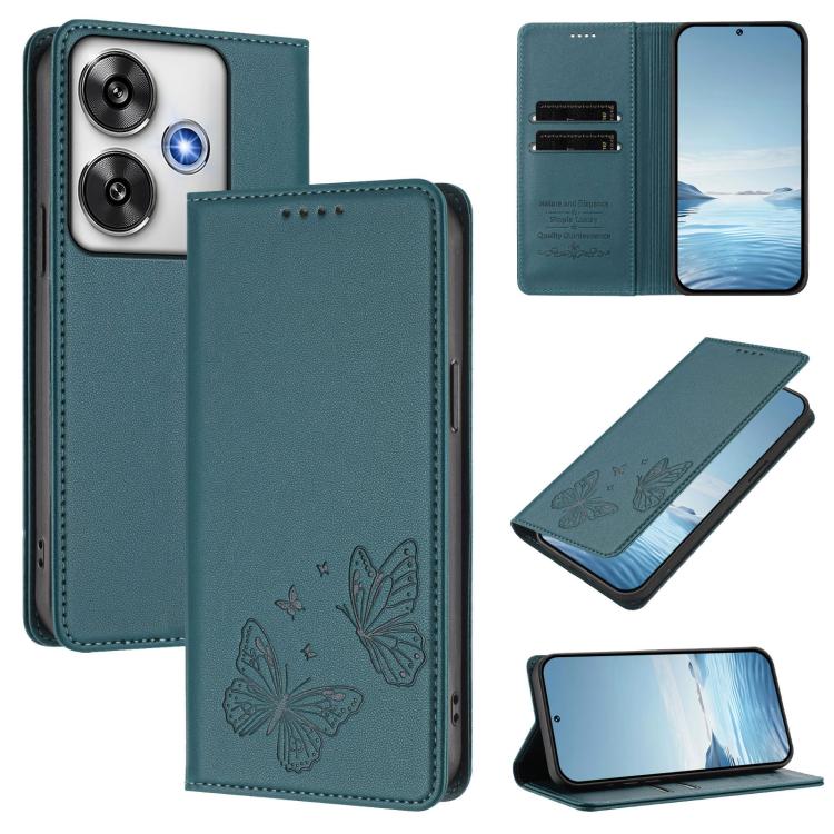 Strong Magnetic Dual Butterfly RFID Vegan Leather Phone Case, For Xiaomi Poco X7 5G / Redmi Note 14 Pro 5G, For Xiaomi 15 Ultra, For Xiaomi Poco X7 Pro 5G, For Xiaomi Poco M7 Pro 5G / Redmi Note 14 5G, For Xiaomi 15 Pro, For Xiaomi 15, For Xiaomi 14T P...