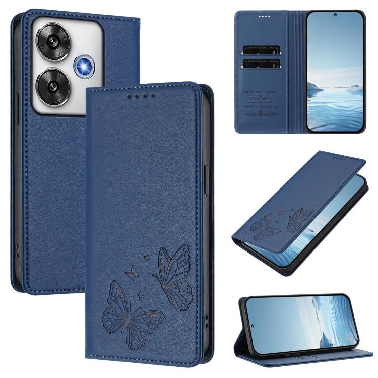 Strong Magnetic Dual Butterfly RFID Vegan Leather Phone Case, For Xiaomi Poco X7 5G / Redmi Note 14 Pro 5G, For Xiaomi 15 Ultra, For Xiaomi Poco X7 Pro 5G, For Xiaomi Poco M7 Pro 5G / Redmi Note 14 5G, For Xiaomi 15 Pro, For Xiaomi 15, For Xiaomi 14T P...
