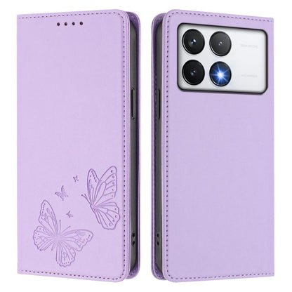Strong Magnetic Dual Butterfly RFID Vegan Leather Phone Case, For Xiaomi Poco F6 Pro / Redmi K70 / K70 Pro, For Xiaomi Poco X6 Neo, For Xiaomi Poco X6 Pro, For Xiaomi 14 Ultra, For Xiaomi 14 Pro, For Xiaomi 14, For Xiaomi 13T / 13T Pro / Redmi K60 Ultr...