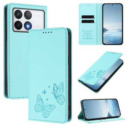 Strong Magnetic Dual Butterfly RFID Vegan Leather Phone Case, For Xiaomi Poco F6 Pro / Redmi K70 / K70 Pro, For Xiaomi Poco X6 Neo, For Xiaomi Poco X6 Pro, For Xiaomi 14 Ultra, For Xiaomi 14 Pro, For Xiaomi 14, For Xiaomi 13T / 13T Pro / Redmi K60 Ultr...
