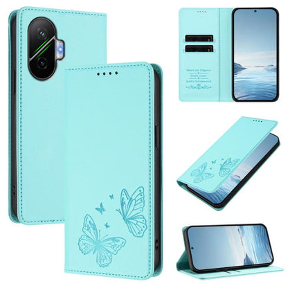 Strong Magnetic Dual Butterfly RFID Vegan Leather Phone Case, For Xiaomi Poco M7 4G 169mm, For Xiaomi Poco M7 4G 171mm, For Xiaomi 15T Pro 5G, For Xiaomi 15T 5G, For Xiaomi 15S Pro, For Xiaomi Poco F7 / Redmi Turbo 4 Pro                                ...