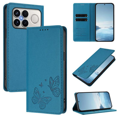 Strong Magnetic Dual Butterfly RFID Vegan Leather Phone Case, For Xiaomi 17 Max 5G, For Xiaomi 17T Pro 5G, For Xiaomi Poco X8 Pro 5G / Redmi Turbo 5 5G, For Xiaomi 17 Ultra, For Xiaomi Poco F8 Ultra 5G / Redmi K90 Pro Max                               ...