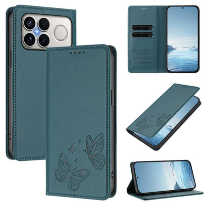 Strong Magnetic Dual Butterfly RFID Vegan Leather Phone Case, For Xiaomi 17 Max 5G, For Xiaomi 17T Pro 5G, For Xiaomi Poco X8 Pro 5G / Redmi Turbo 5 5G, For Xiaomi 17 Ultra, For Xiaomi Poco F8 Ultra 5G / Redmi K90 Pro Max                               ...