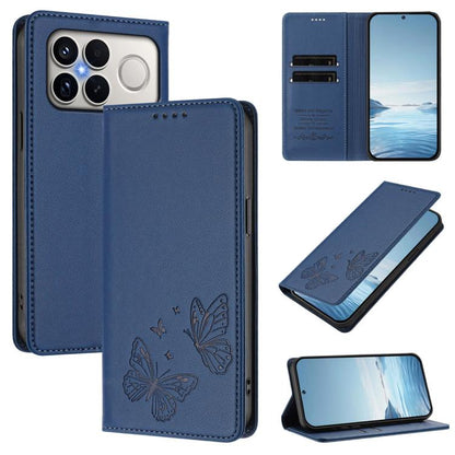 Strong Magnetic Dual Butterfly RFID Vegan Leather Phone Case, For Xiaomi 17 Max 5G, For Xiaomi 17T Pro 5G, For Xiaomi Poco X8 Pro 5G / Redmi Turbo 5 5G, For Xiaomi 17 Ultra, For Xiaomi Poco F8 Ultra 5G / Redmi K90 Pro Max                               ...