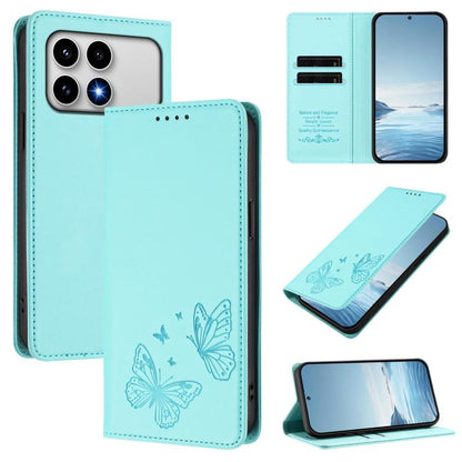 Strong Magnetic Dual Butterfly RFID Vegan Leather Phone Case, For Xiaomi 17 Max 5G, For Xiaomi 17T Pro 5G, For Xiaomi Poco X8 Pro 5G / Redmi Turbo 5 5G, For Xiaomi 17 Ultra, For Xiaomi Poco F8 Ultra 5G / Redmi K90 Pro Max                               ...