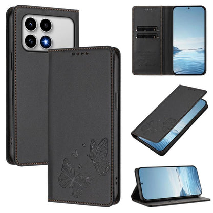 Strong Magnetic Dual Butterfly RFID Vegan Leather Phone Case, For Xiaomi 17 Max 5G, For Xiaomi 17T Pro 5G, For Xiaomi Poco X8 Pro 5G / Redmi Turbo 5 5G, For Xiaomi 17 Ultra, For Xiaomi Poco F8 Ultra 5G / Redmi K90 Pro Max                               ...