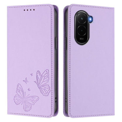 Strong Magnetic Dual Butterfly RFID Vegan Leather Phone Case, For Xiaomi Poco M7 4G 169mm, For Xiaomi Poco M7 4G 171mm, For Xiaomi 15T Pro 5G, For Xiaomi 15T 5G, For Xiaomi 15S Pro, For Xiaomi Poco F7 / Redmi Turbo 4 Pro                                ...