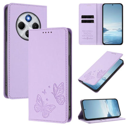 Strong Magnetic Dual Butterfly RFID Vegan Leather Phone Case, For Xiaomi Poco M7 4G 169mm, For Xiaomi Poco M7 4G 171mm, For Xiaomi 15T Pro 5G, For Xiaomi 15T 5G, For Xiaomi 15S Pro, For Xiaomi Poco F7 / Redmi Turbo 4 Pro                                ...