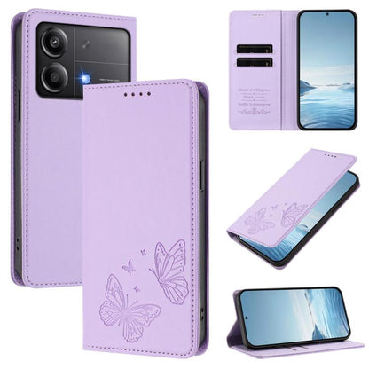 Strong Magnetic Dual Butterfly RFID Vegan Leather Phone Case, For Xiaomi Poco F6 Pro / Redmi K70 / K70 Pro, For Xiaomi Poco X6 Neo, For Xiaomi Poco X6 Pro, For Xiaomi 14 Ultra, For Xiaomi 14 Pro, For Xiaomi 14, For Xiaomi 13T / 13T Pro / Redmi K60 Ultr...