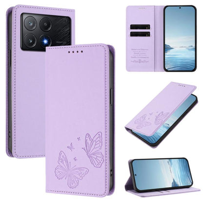 Strong Magnetic Dual Butterfly RFID Vegan Leather Phone Case, For Xiaomi Poco F6 Pro / Redmi K70 / K70 Pro, For Xiaomi Poco X6 Neo, For Xiaomi Poco X6 Pro, For Xiaomi 14 Ultra, For Xiaomi 14 Pro, For Xiaomi 14, For Xiaomi 13T / 13T Pro / Redmi K60 Ultr...