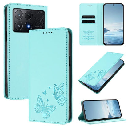 Strong Magnetic Dual Butterfly RFID Vegan Leather Phone Case, For Xiaomi Poco F6 Pro / Redmi K70 / K70 Pro, For Xiaomi Poco X6 Neo, For Xiaomi Poco X6 Pro, For Xiaomi 14 Ultra, For Xiaomi 14 Pro, For Xiaomi 14, For Xiaomi 13T / 13T Pro / Redmi K60 Ultr...