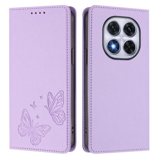 Strong Magnetic Dual Butterfly RFID Vegan Leather Phone Case, For Xiaomi Poco X7 5G / Redmi Note 14 Pro 5G, For Xiaomi 15 Ultra, For Xiaomi Poco X7 Pro 5G, For Xiaomi Poco M7 Pro 5G / Redmi Note 14 5G, For Xiaomi 15 Pro, For Xiaomi 15, For Xiaomi 14T P...