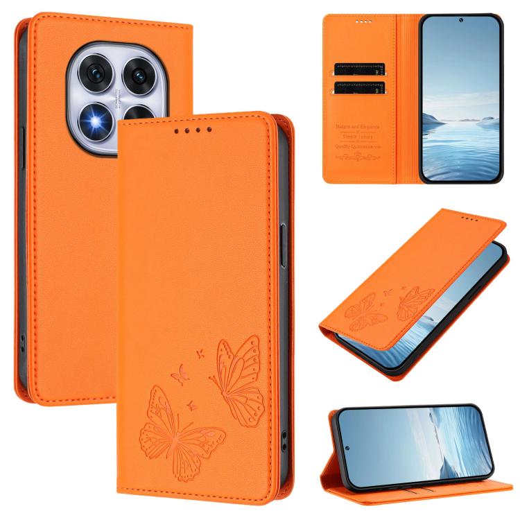Strong Magnetic Dual Butterfly RFID Vegan Leather Phone Case, For Xiaomi Poco X7 5G / Redmi Note 14 Pro 5G, For Xiaomi 15 Ultra, For Xiaomi Poco X7 Pro 5G, For Xiaomi Poco M7 Pro 5G / Redmi Note 14 5G, For Xiaomi 15 Pro, For Xiaomi 15, For Xiaomi 14T P...