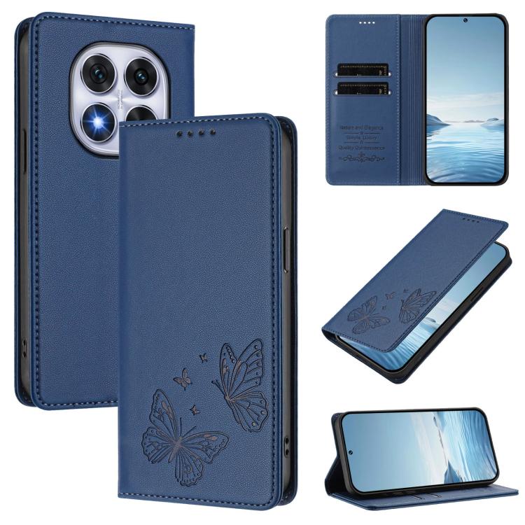 Strong Magnetic Dual Butterfly RFID Vegan Leather Phone Case, For Xiaomi Poco X7 5G / Redmi Note 14 Pro 5G, For Xiaomi 15 Ultra, For Xiaomi Poco X7 Pro 5G, For Xiaomi Poco M7 Pro 5G / Redmi Note 14 5G, For Xiaomi 15 Pro, For Xiaomi 15, For Xiaomi 14T P...