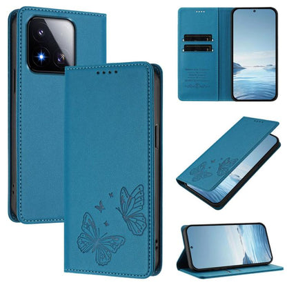 Strong Magnetic Dual Butterfly RFID Vegan Leather Phone Case, For Xiaomi 17 Max 5G, For Xiaomi 17T Pro 5G, For Xiaomi Poco X8 Pro 5G / Redmi Turbo 5 5G, For Xiaomi 17 Ultra, For Xiaomi Poco F8 Ultra 5G / Redmi K90 Pro Max                               ...