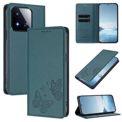 Strong Magnetic Dual Butterfly RFID Vegan Leather Phone Case, For Xiaomi 17 Max 5G, For Xiaomi 17T Pro 5G, For Xiaomi Poco X8 Pro 5G / Redmi Turbo 5 5G, For Xiaomi 17 Ultra, For Xiaomi Poco F8 Ultra 5G / Redmi K90 Pro Max                               ...