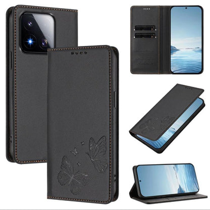 Strong Magnetic Dual Butterfly RFID Vegan Leather Phone Case, For Xiaomi 17 Max 5G, For Xiaomi 17T Pro 5G, For Xiaomi Poco X8 Pro 5G / Redmi Turbo 5 5G, For Xiaomi 17 Ultra, For Xiaomi Poco F8 Ultra 5G / Redmi K90 Pro Max                               ...