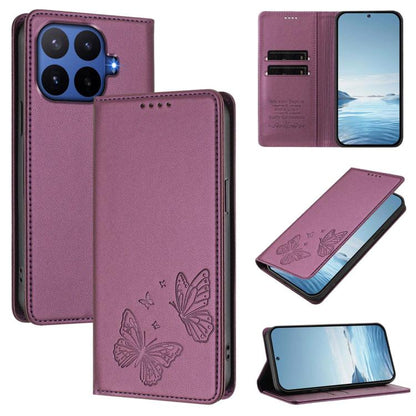 Strong Magnetic Dual Butterfly RFID Vegan Leather Phone Case, For Xiaomi 17 Max 5G, For Xiaomi 17T Pro 5G, For Xiaomi Poco X8 Pro 5G / Redmi Turbo 5 5G, For Xiaomi 17 Ultra, For Xiaomi Poco F8 Ultra 5G / Redmi K90 Pro Max                               ...