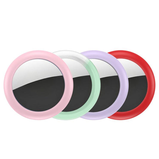 XDcase Juego de 4 fundas protectoras de silicona impermeables con pin, 4 unidades (negro, blanco, azul, verde), 4 unidades (rojo, rosa, morado, transparente)