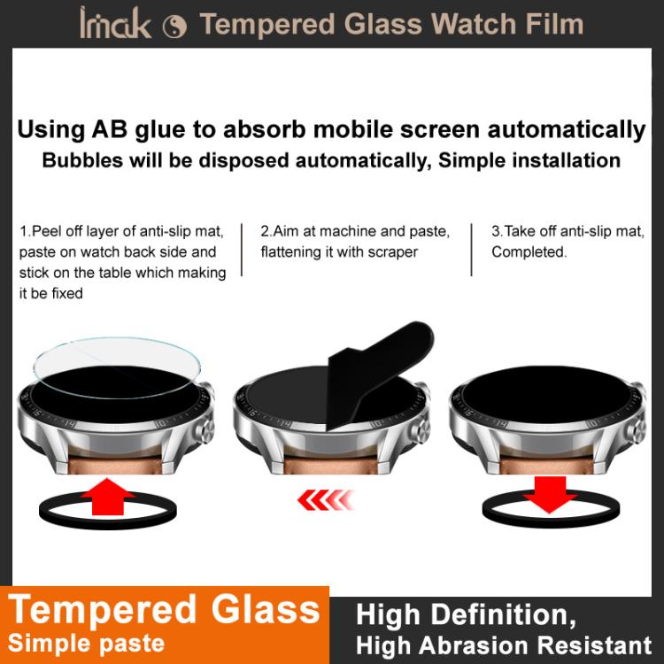 IMAK Tempered Glass Watch Protective Film, For OPPO Watch X3 Mini High Gloss Gold, For OPPO Watch X3