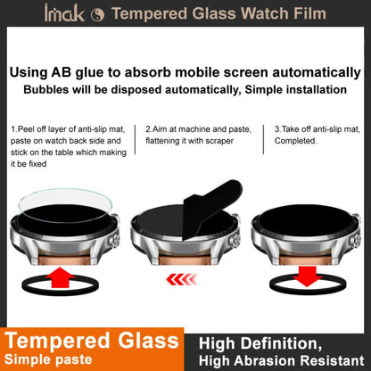 IMAK Tempered Glass Watch Protective Film, For OPPO Watch X3 Mini High Gloss Gold, For OPPO Watch X3