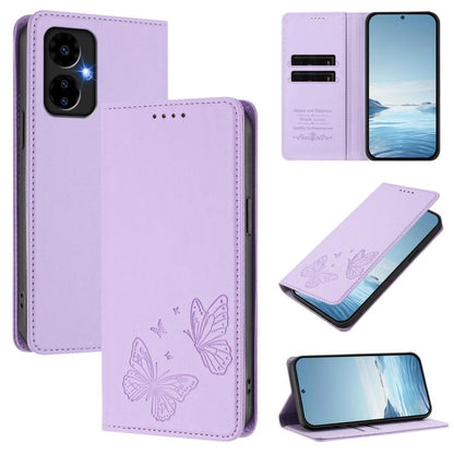 Strong Magnetic Dual Butterfly RFID Vegan Leather Phone Case, For Boost Mobile Summit 5G, For Boost Mobile Celero 5G 2024 / Celero 3 5G, For Boost Mobile Celero 5G SC