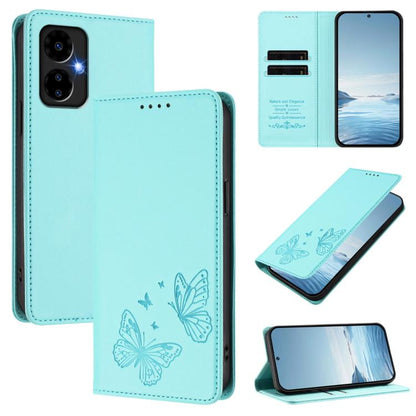 Strong Magnetic Dual Butterfly RFID Vegan Leather Phone Case, For Boost Mobile Summit 5G, For Boost Mobile Celero 5G 2024 / Celero 3 5G, For Boost Mobile Celero 5G SC