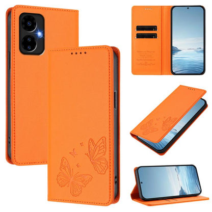 Strong Magnetic Dual Butterfly RFID Vegan Leather Phone Case, For Boost Mobile Summit 5G, For Boost Mobile Celero 5G 2024 / Celero 3 5G, For Boost Mobile Celero 5G SC