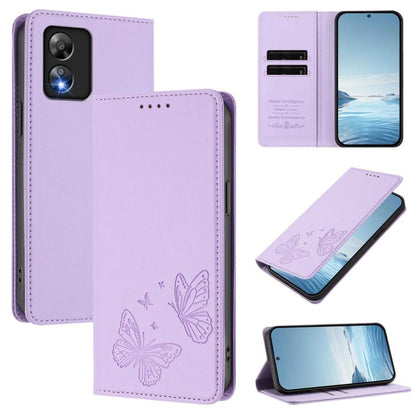 Strong Magnetic Dual Butterfly RFID Vegan Leather Phone Case, For Boost Mobile Summit 5G, For Boost Mobile Celero 5G 2024 / Celero 3 5G, For Boost Mobile Celero 5G SC