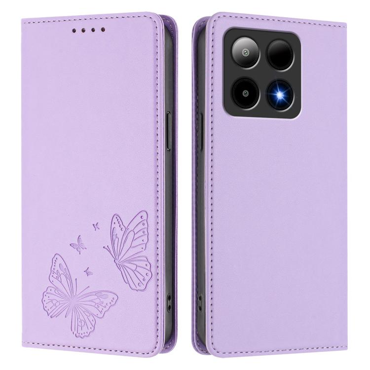 Strong Magnetic Dual Butterfly RFID Vegan Leather Phone Case, For Boost Mobile Summit 5G, For Boost Mobile Celero 5G 2024 / Celero 3 5G, For Boost Mobile Celero 5G SC