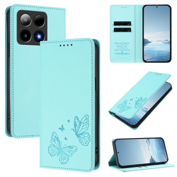 Strong Magnetic Dual Butterfly RFID Vegan Leather Phone Case, For Boost Mobile Summit 5G, For Boost Mobile Celero 5G 2024 / Celero 3 5G, For Boost Mobile Celero 5G SC