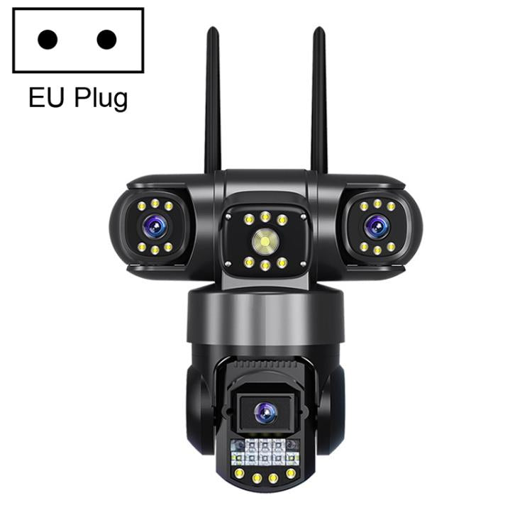 V380 3MP HD Panoramic 360 Degrees Triple Lens Wireless WiFi Surveillance Camera, EU Plug, US Plug