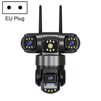 V380 3MP HD Panoramic 360 Degrees Triple Lens Wireless WiFi Surveillance Camera, EU Plug, US Plug