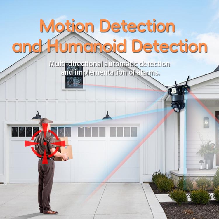 V380 3MP HD Panoramic 360 Degrees Triple Lens Wireless WiFi Surveillance Camera, EU Plug, US Plug