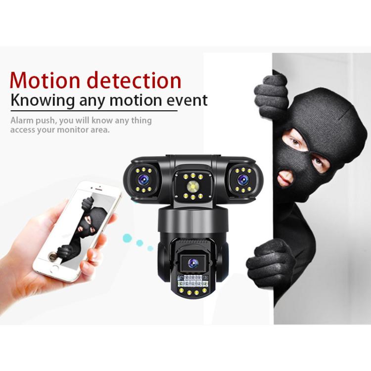 V380 3MP HD Panoramic 360 Degrees Triple Lens Wireless WiFi Surveillance Camera, EU Plug, US Plug